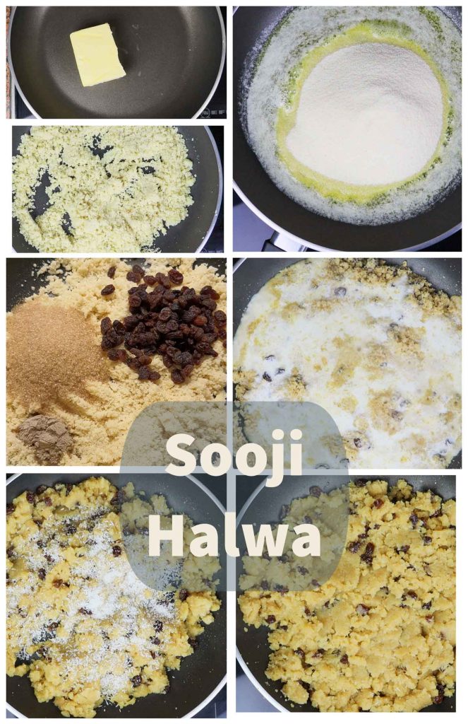 Pictorial Instructions for Sooji ka Halwa
