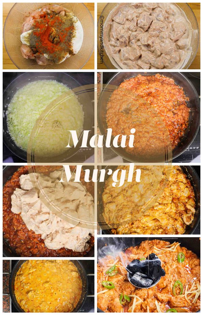 Pictorial Recipe for Malai Chicken