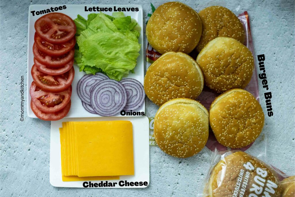 Ingredients for Burger Assembling