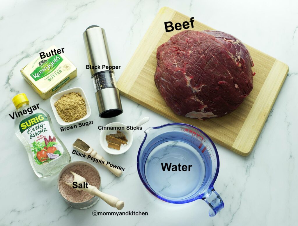 Ingredients for Hunter Beef